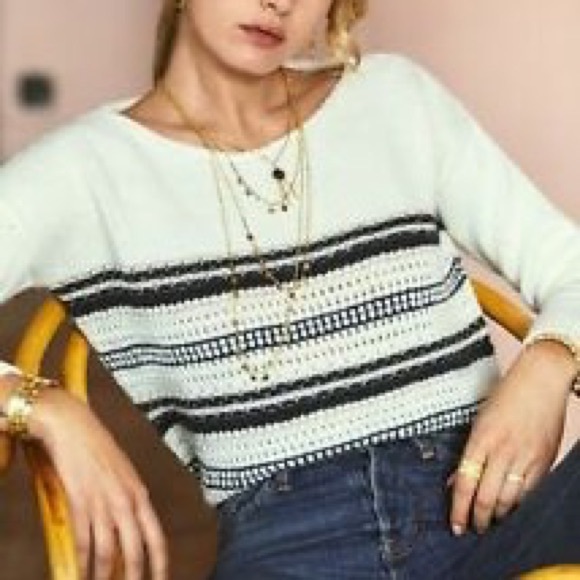 Sezane Sweaters - Sezane 'Arizona' Striped Boatneck Sweater